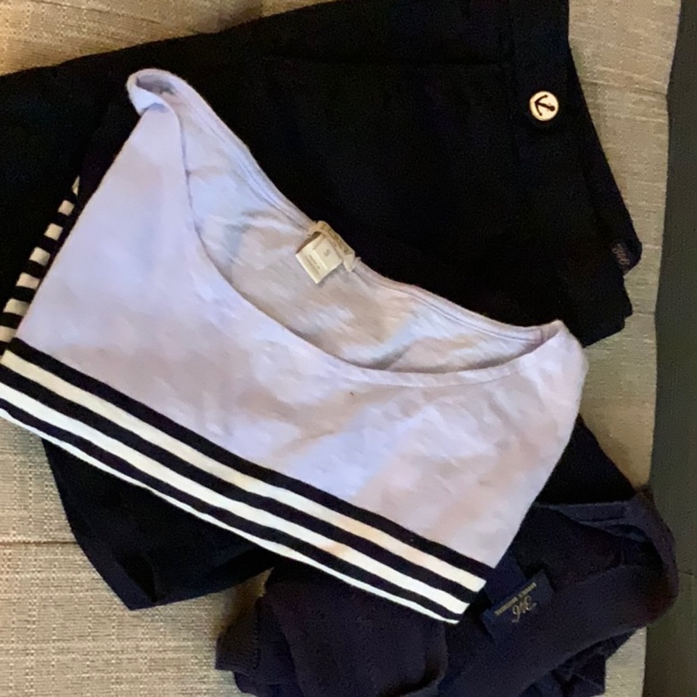 lot of 3-Brooks bro top-shorts-nautical-J crew top